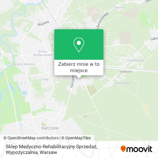 Mapa Sklep Medyczno-Rehabilitacyjny Sprzedaż, Wypożyczalnia