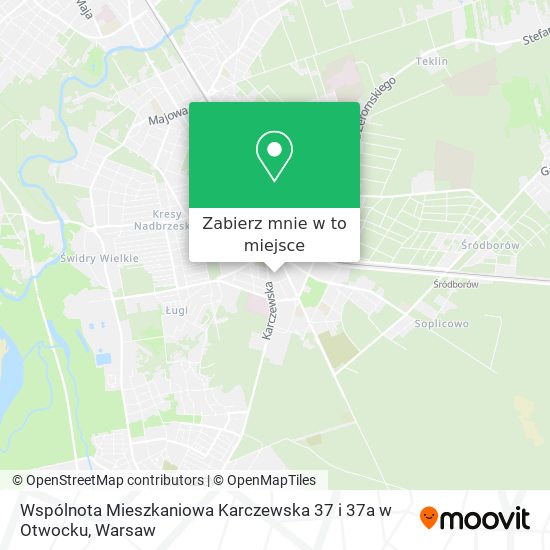 Mapa Wspólnota Mieszkaniowa Karczewska 37 i 37a w Otwocku