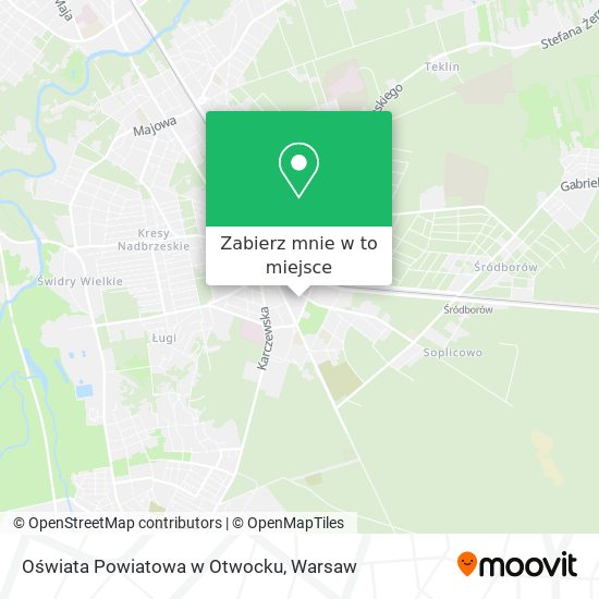 Mapa Oświata Powiatowa w Otwocku