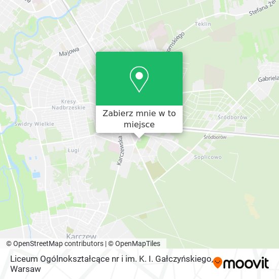 Mapa Liceum Ogólnokształcące nr i im. K. I. Gałczyńskiego