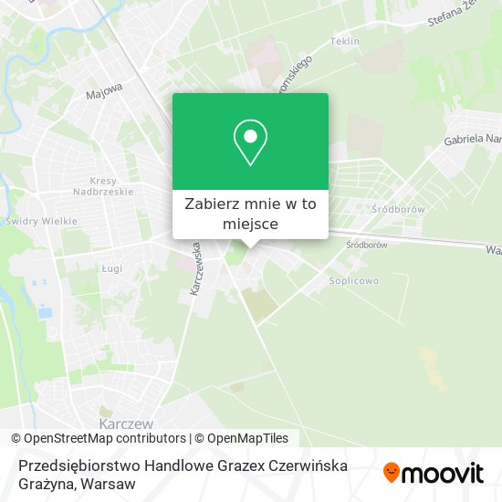 Mapa Przedsiębiorstwo Handlowe Grazex Czerwińska Grażyna