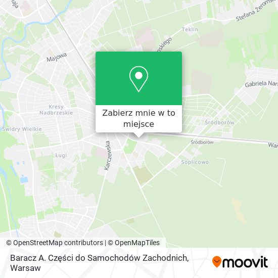 Mapa Baracz A. Części do Samochodów Zachodnich