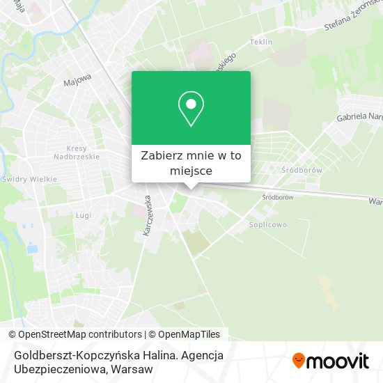 Mapa Goldberszt-Kopczyńska Halina. Agencja Ubezpieczeniowa