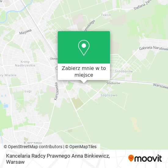 Mapa Kancelaria Radcy Prawnego Anna Binkiewicz