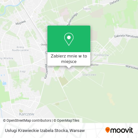 Mapa Usługi Krawieckie Izabela Stocka