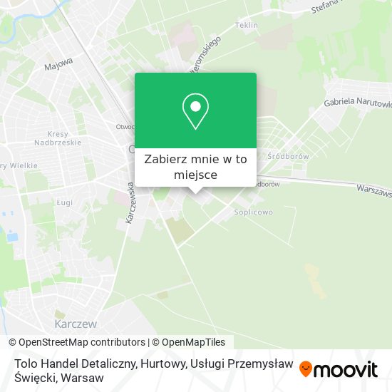 Mapa Tolo Handel Detaliczny, Hurtowy, Usługi Przemysław Święcki