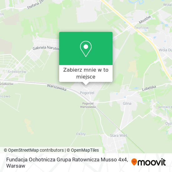 Mapa Fundacja Ochotnicza Grupa Ratownicza Musso 4x4