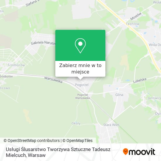 Mapa Usługi Ślusarstwo Tworzywa Sztuczne Tadeusz Mielcuch