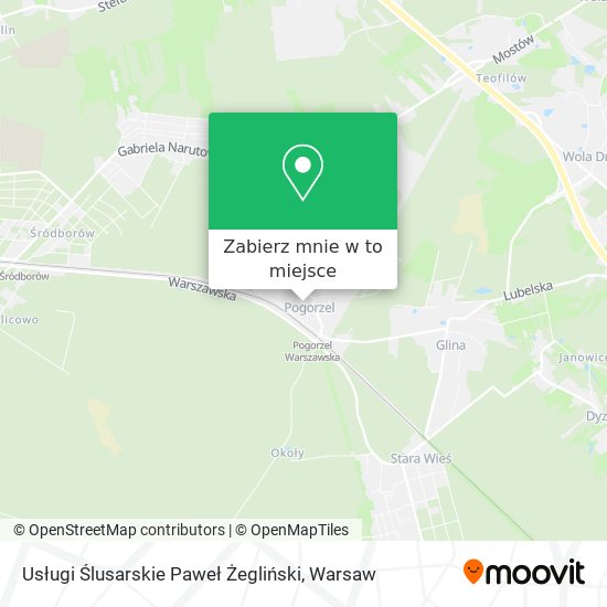 Mapa Usługi Ślusarskie Paweł Żegliński