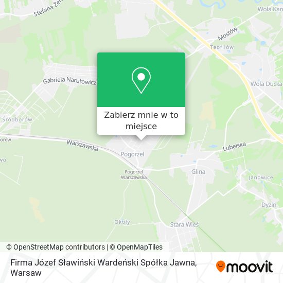 Mapa Firma Józef Sławiński Wardeński Spółka Jawna