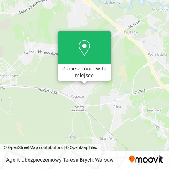 Mapa Agent Ubezpieczeniowy Teresa Brych