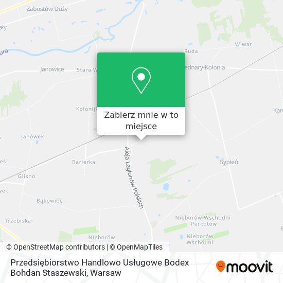 Mapa Przedsiębiorstwo Handlowo Usługowe Bodex Bohdan Staszewski