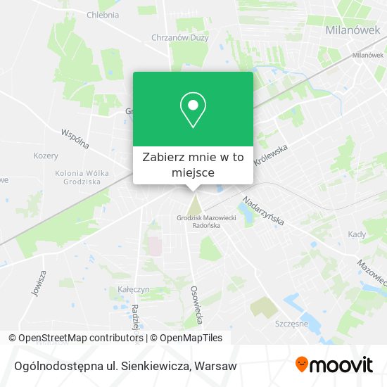 Mapa Ogólnodostępna ul. Sienkiewicza