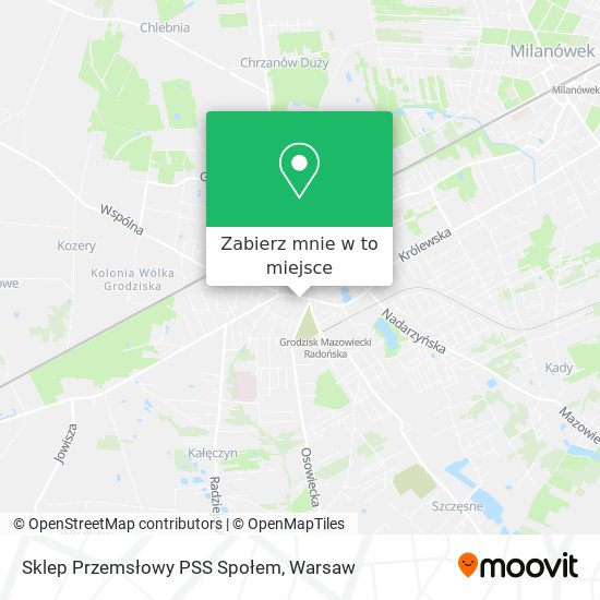 Mapa Sklep Przemsłowy PSS Społem