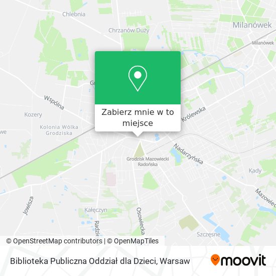 Mapa Biblioteka Publiczna Oddział dla Dzieci