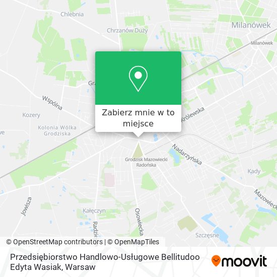 Mapa Przedsiębiorstwo Handlowo-Usługowe Bellitudoo Edyta Wasiak