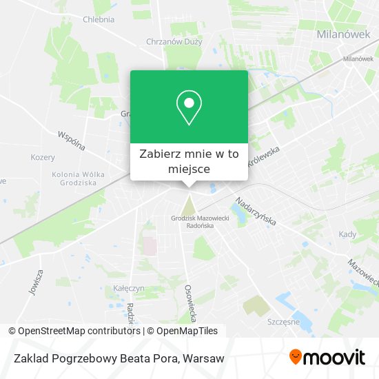 Mapa Zaklad Pogrzebowy Beata Pora