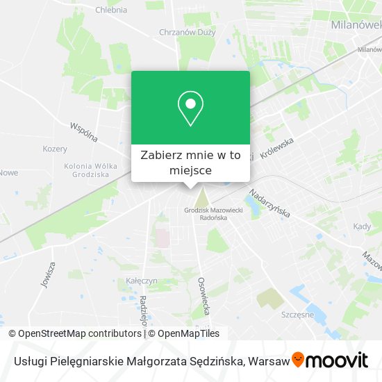 Mapa Usługi Pielęgniarskie Małgorzata Sędzińska