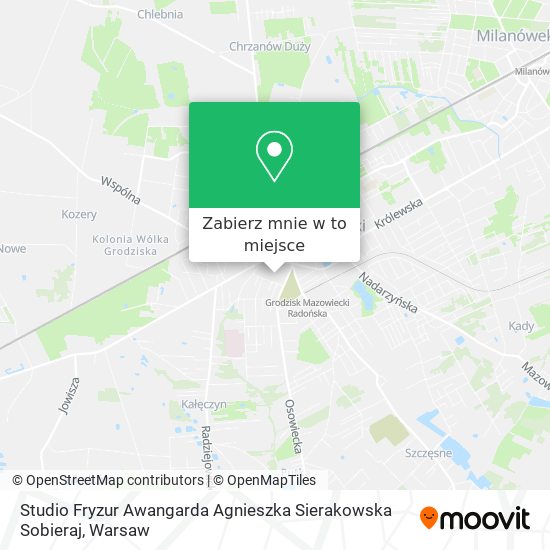 Mapa Studio Fryzur Awangarda Agnieszka Sierakowska Sobieraj