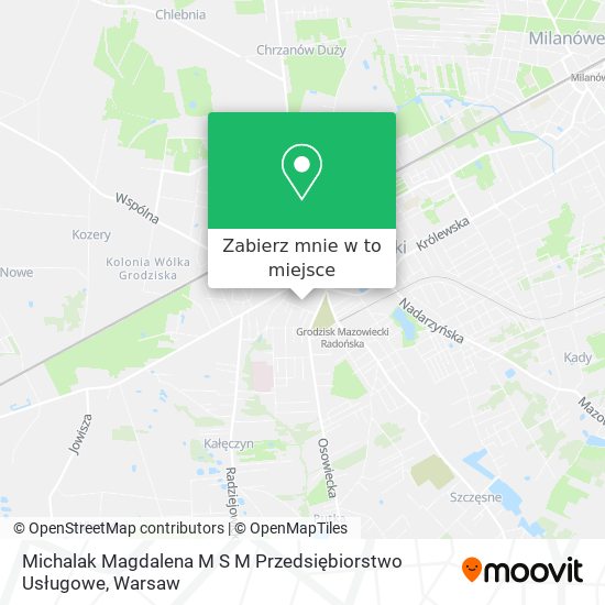 Mapa Michalak Magdalena M S M Przedsiębiorstwo Usługowe