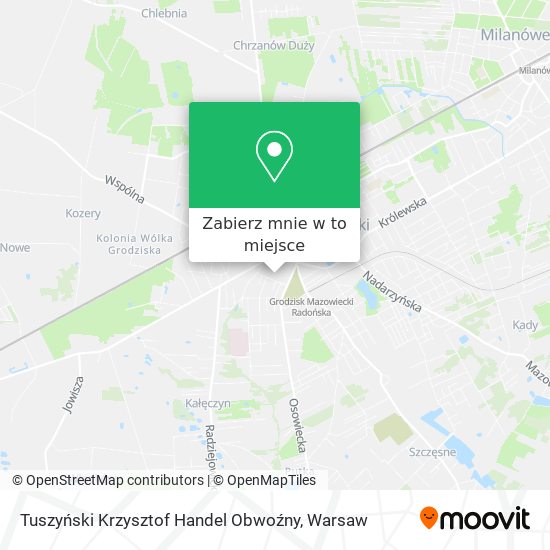 Mapa Tuszyński Krzysztof Handel Obwoźny