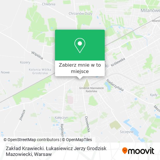 Mapa Zakład Krawiecki. Łukasiewicz Jerzy Grodzisk Mazowiecki