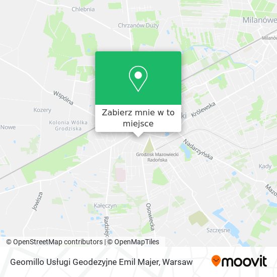 Mapa Geomillo Usługi Geodezyjne Emil Majer