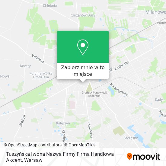 Mapa Tuszyńska Iwona Nazwa Firmy Firma Handlowa Akcent