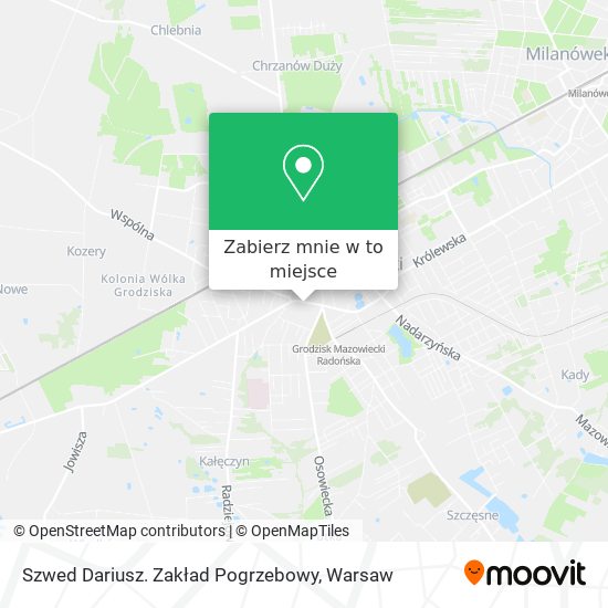 Mapa Szwed Dariusz. Zakład Pogrzebowy