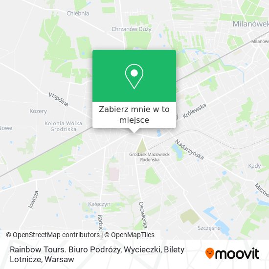 Mapa Rainbow Tours. Biuro Podróży, Wycieczki, Bilety Lotnicze