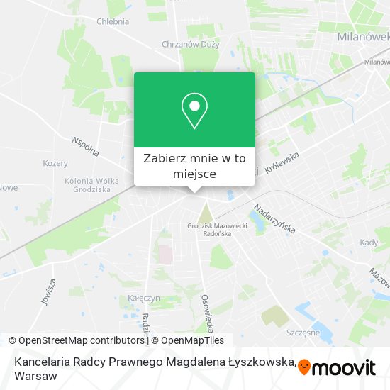 Mapa Kancelaria Radcy Prawnego Magdalena Łyszkowska