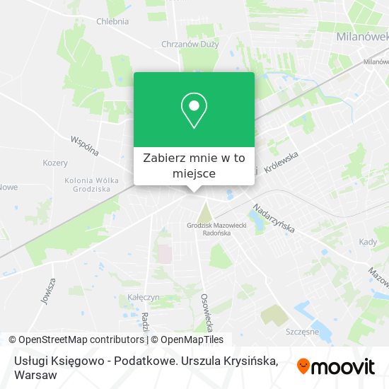 Mapa Usługi Księgowo - Podatkowe. Urszula Krysińska