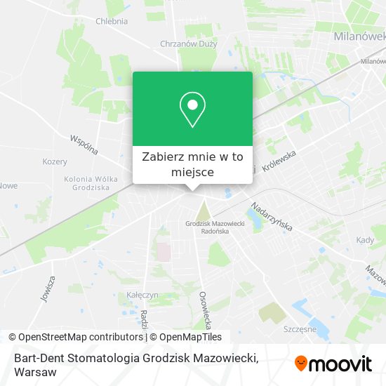 Mapa Bart-Dent Stomatologia Grodzisk Mazowiecki