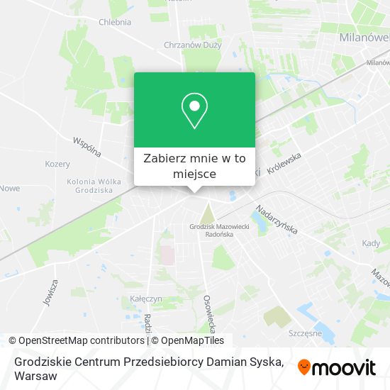 Mapa Grodziskie Centrum Przedsiebiorcy Damian Syska