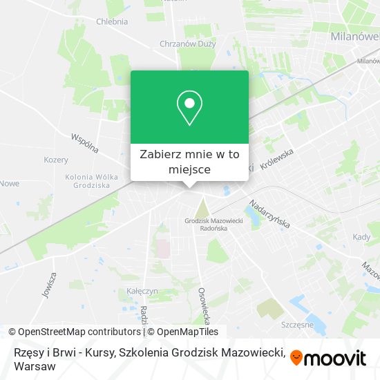 Mapa Rzęsy i Brwi - Kursy, Szkolenia Grodzisk Mazowiecki