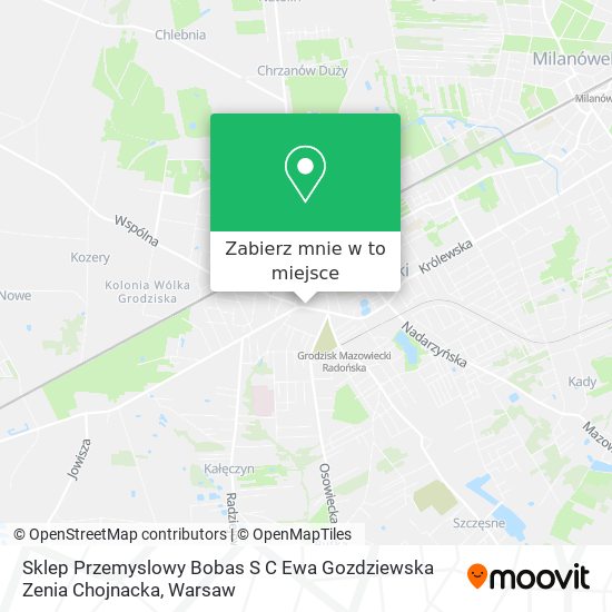 Mapa Sklep Przemyslowy Bobas S C Ewa Gozdziewska Zenia Chojnacka