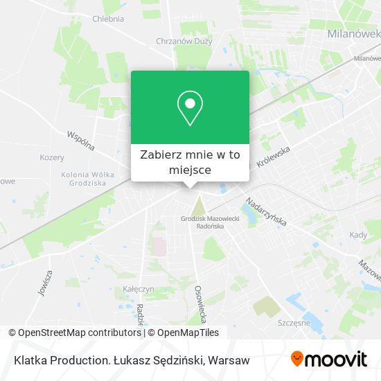 Mapa Klatka Production. Łukasz Sędziński