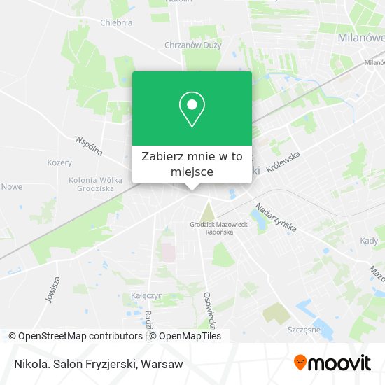 Mapa Nikola. Salon Fryzjerski