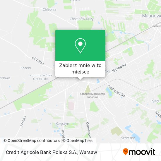 Mapa Credit Agricole Bank Polska S.A.