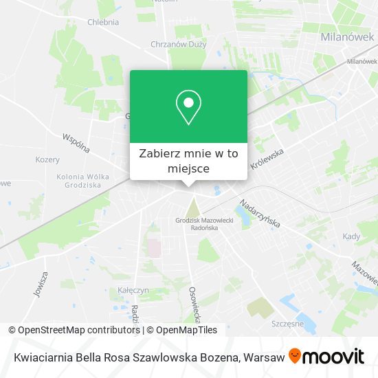 Mapa Kwiaciarnia Bella Rosa Szawlowska Bozena