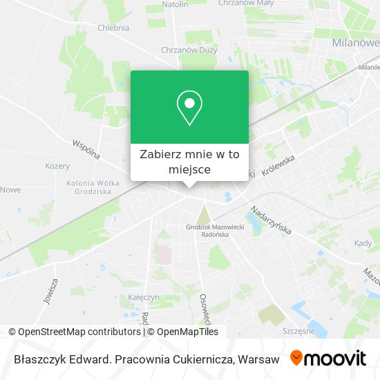 Mapa Błaszczyk Edward. Pracownia Cukiernicza