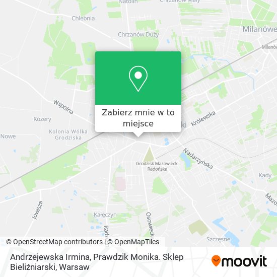 Mapa Andrzejewska Irmina, Prawdzik Monika. Sklep Bieliźniarski