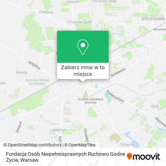 Mapa Fundacja Osób Niepełnosprawnych Ruchowo Godne Życie