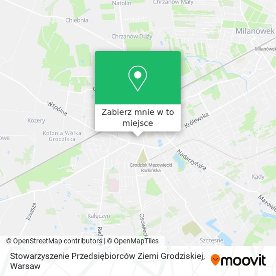 Mapa Stowarzyszenie Przedsiębiorców Ziemi Grodziskiej