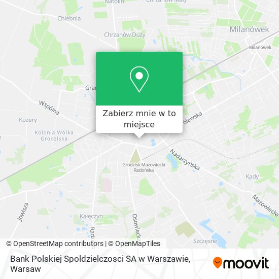 Mapa Bank Polskiej Spoldzielczosci SA w Warszawie