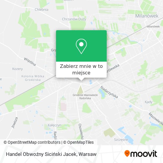 Mapa Handel Obwoźny Siciński Jacek