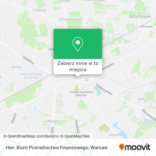 Mapa Hen. Biuro Pośrednictwa Finansowego