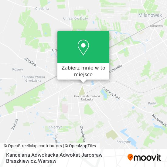 Mapa Kancelaria Adwokacka Adwokat Jarosław Błaszkiewicz