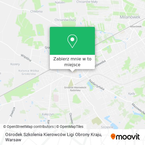 Mapa Ośrodek Szkolenia Kierowców Ligi Obrony Kraju