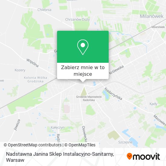 Mapa Nadstawna Janina Sklep Instalacyjno-Sanitarny